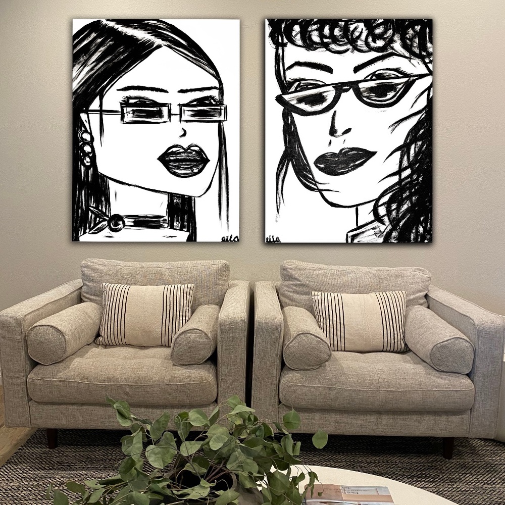 "The Girls" by eila | Set of Canvas Prints
